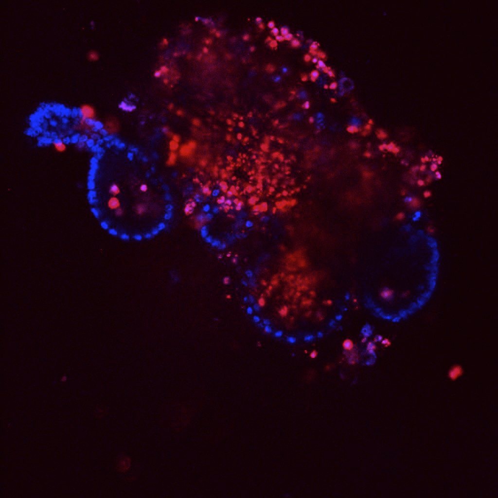 Cell death in small intestinal organoids
